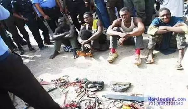 See Faces of Deadly Kidnappers Arrested by the Police in Kaduna (Photo)